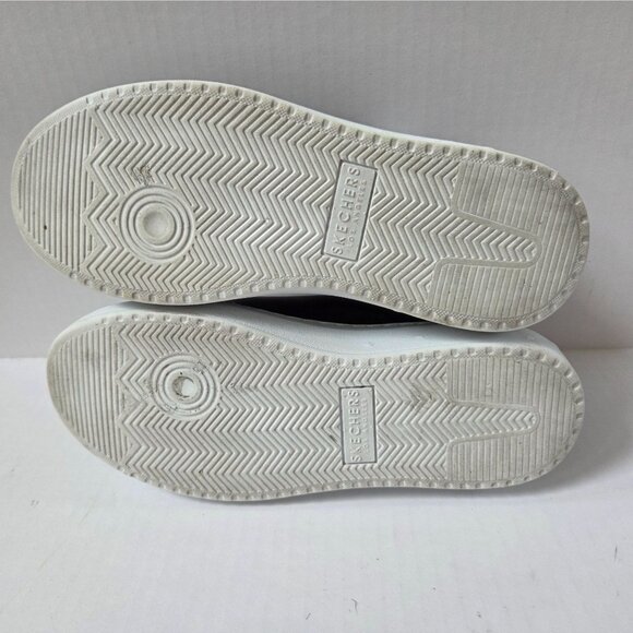 Skechers Shoes Womens 6.5 Black Leather High Street Chic Platform Sneakers - Picture 8 of 10